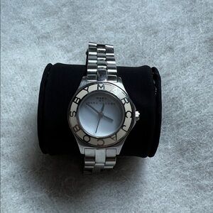 Marc Jacobs Silver Logo Dial Watch